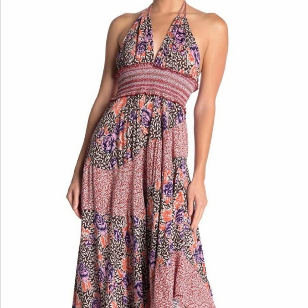 NWT Free People Gabriela Floral Print Maxi Dress